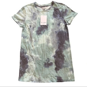 Love Fire Blue Green Tie Dye Girls Shirt Dress S M XL